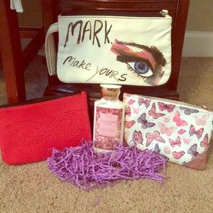 Makeup bags with bath & body lotion!